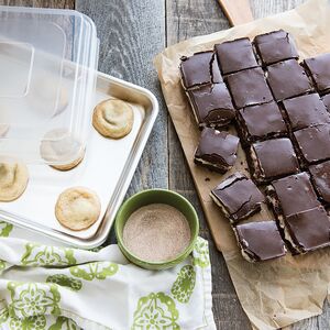 Nordicware 3-Piece Baking Pan Set Silver and Clear 9 x 13inch